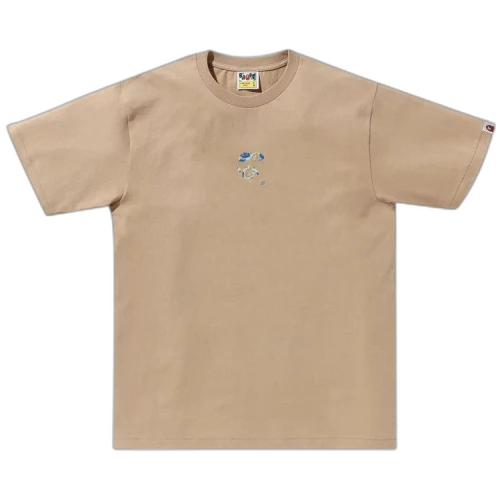 BAPE Liquid Camo Small Ape Face Tee 'Beige'