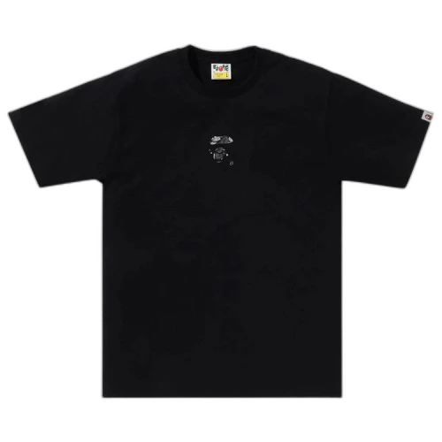 BAPE Liquid Camo Small Ape Face Tee 'Black'