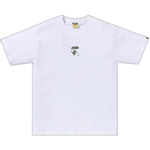 BAPE Liquid Camo Small Ape Face Tee 'White'