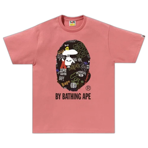 BAPE Hand Draw Pattern By Bathing Ape Tee 'Pink'