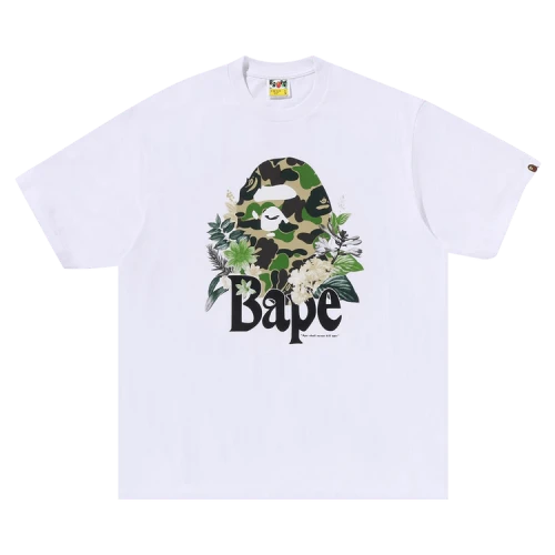 BAPE Flora Big Ape Head Relaxed Fit Tee 'White'