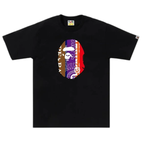 BAPE Fans Scarf Ape Head Tee 'Black'