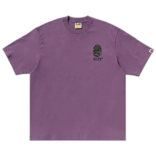BAPE Camo Stone Ape Head Relaxed Fit Tee 'Purple'