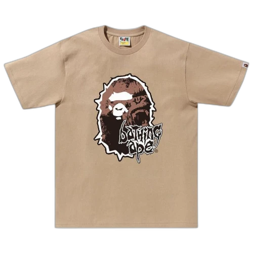 BAPE Mad Ape Head Tee 'Beige'