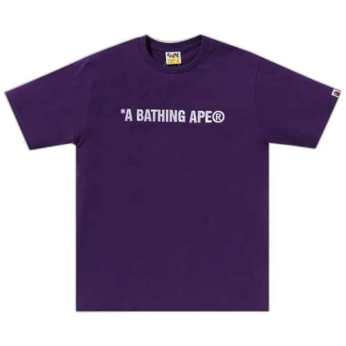 BAPE A Bathing Ape Logo Tee 'Purple'