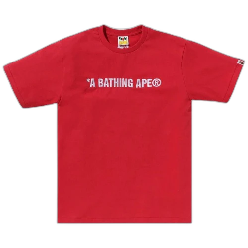 BAPE A Bathing Ape Logo Tee 'Red'