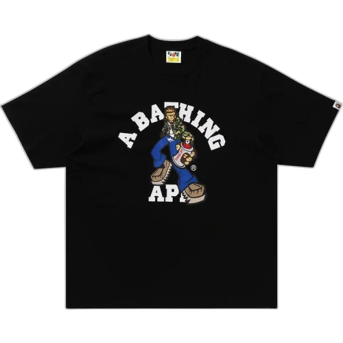 BAPE Graffiti Character College Relaxed Fit Tee 'Black'