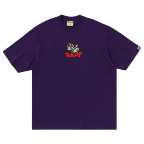 BAPE Graffiti Bape Logo Relaxed Fit Tee 'Purple'