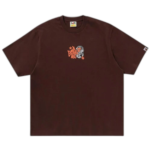 BAPE Graffiti Ape Head Relaxed Fit Tee 'Brown'