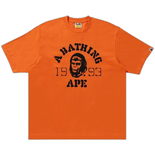 BAPE OG Ape Head College Relaxed Fit Tee 'Orange'