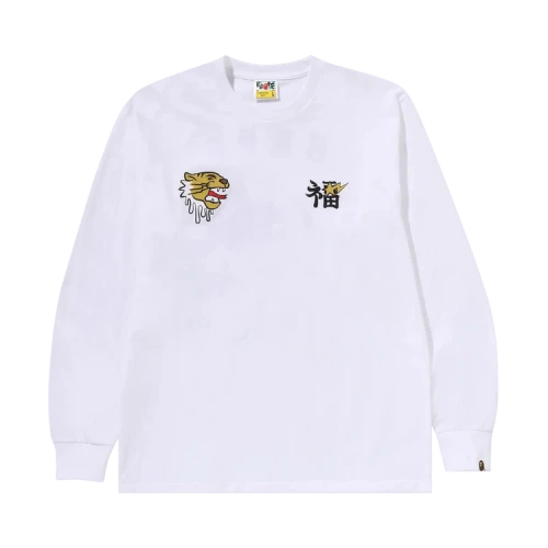 BAPE Souvenir Graphic Long-Sleeve Tee 'White'