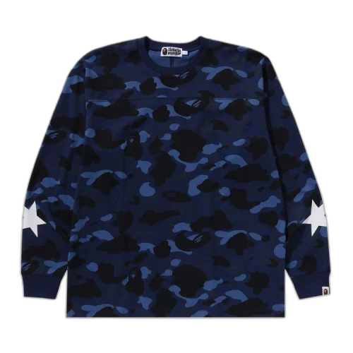 BAPE Color Camo Relaxed Fit Long-Sleeve Tee 'Navy'