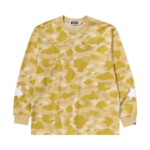 BAPE Color Camo Relaxed Fit Long-Sleeve Tee 'Yellow'
