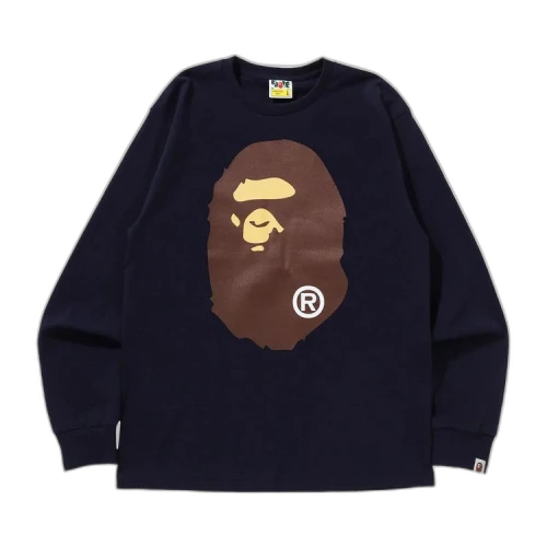 BAPE Big Ape Head Long-Sleeve Tee 'Navy'
