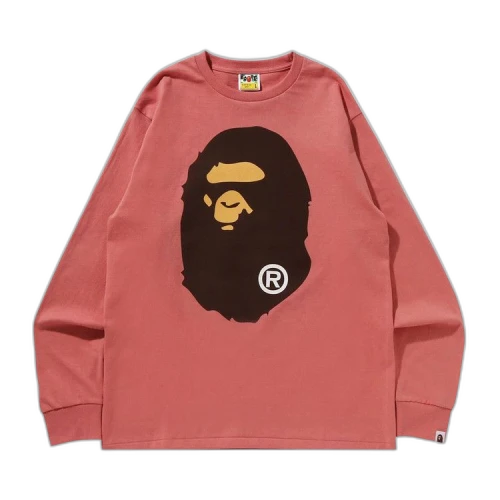 BAPE Big Ape Head Long-Sleeve Tee 'Pink'