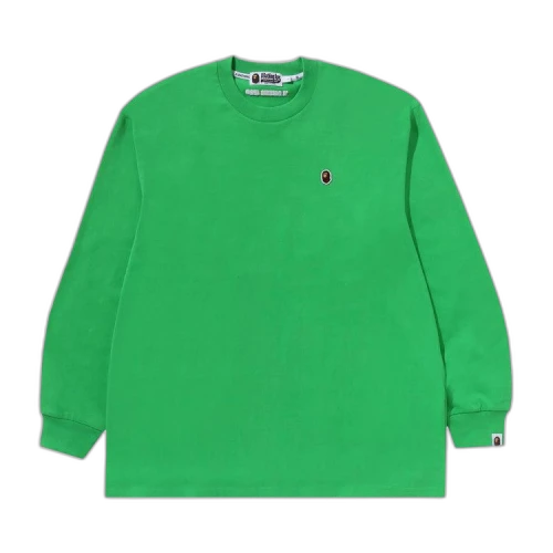BAPE Ape Head One Point Long-Sleeve Tee 'Green'