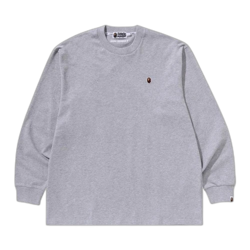 BAPE Ape Head One Point Long-Sleeve Tee 'Grey'