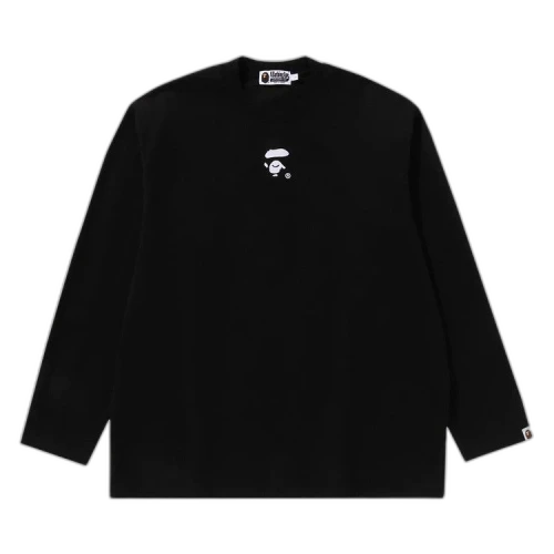 BAPE Ape Face Long-Sleeve Tee 'Black'