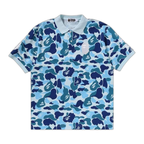 BAPE ABC Camo Large Ape Head Polo 'Blue'