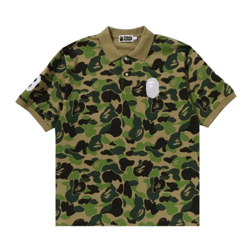 BAPE ABC Camo Large Ape Head Polo 'Green'