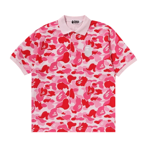BAPE ABC Camo Large Ape Head Polo 'Pink'