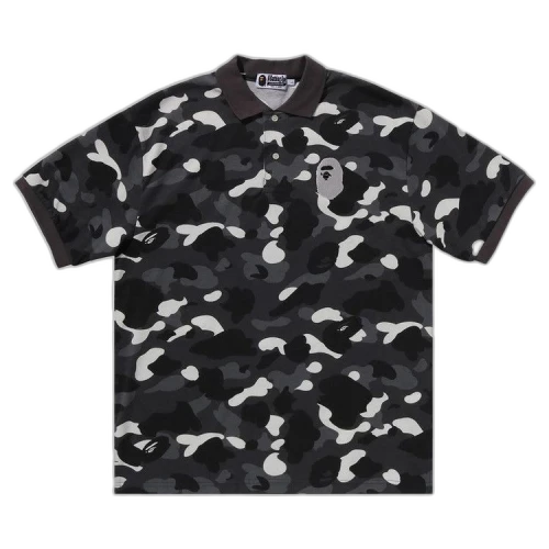 BAPE City Camo Large Ape Head Polo Relaxed Fit 'Black'