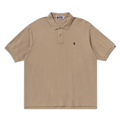 BAPE Ape Head One Point Polo 'Beige'