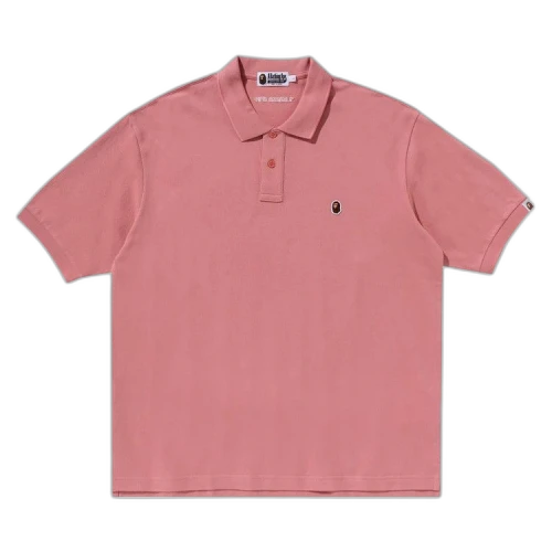 BAPE Ape Head One Point Polo 'Pink'