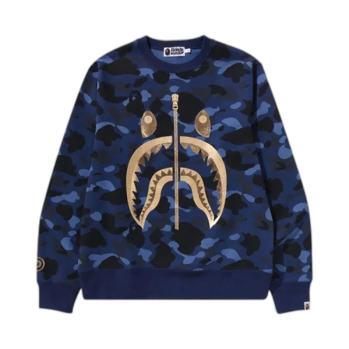 BAPE Color Camo Shark Crewneck 'Navy'