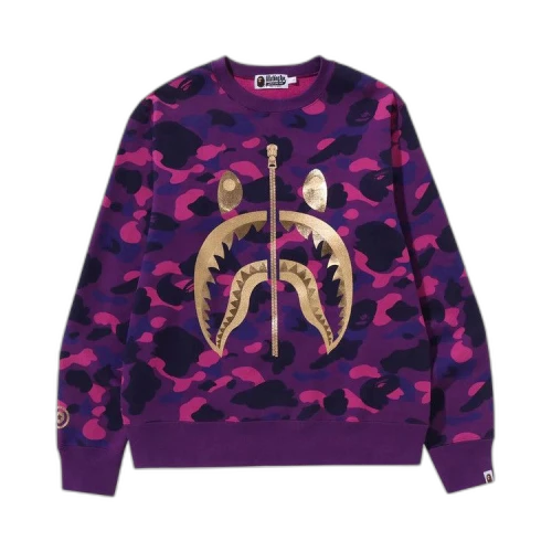 BAPE Color Camo Shark Crewneck 'Purple'