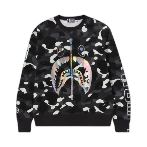 BAPE City Camo Shark Crewneck 'Black'
