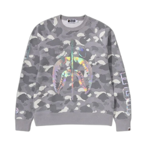 BAPE City Camo Shark Crewneck 'Grey'