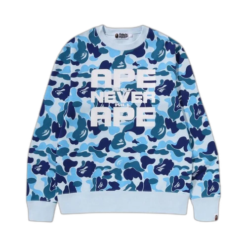 BAPE ABC Camo Asnka Crewneck 'Blue'
