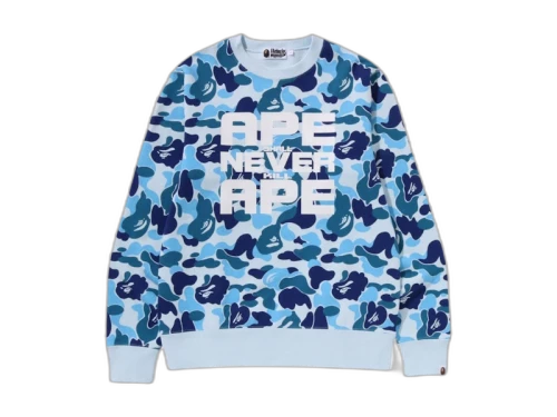 BAPE ABC Camo Asnka Crewneck Blue