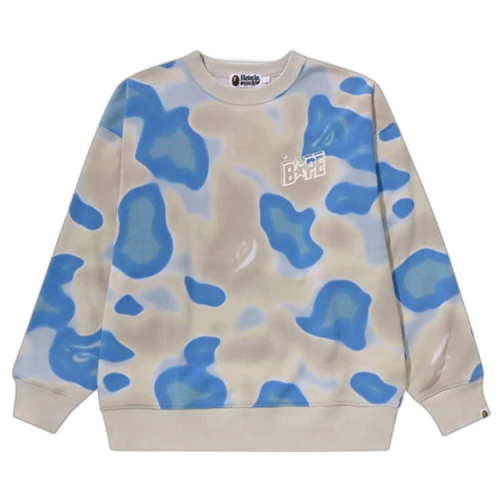 BAPE Liquid Camo Bape Sta Crewneck Sweater 'Blue'