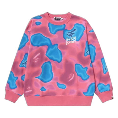 BAPE Liquid Camo Sta Relaxed Fit Crewneck Sweat 'Pink'
