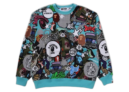 BAPE Comic Art Crewneck Multicolor
