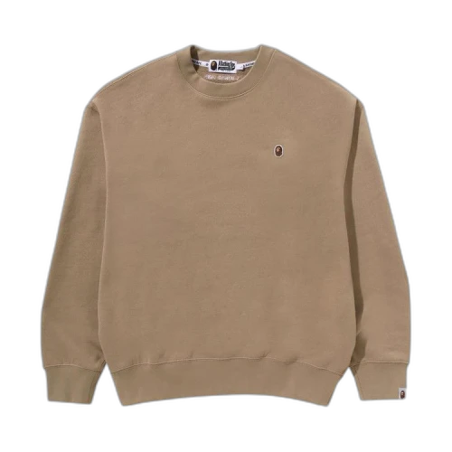 BAPE Ape Head One Point Crewneck 'Beige'