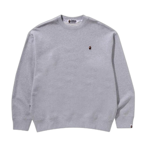 BAPE Ape Head One Point Crewneck 'Grey'