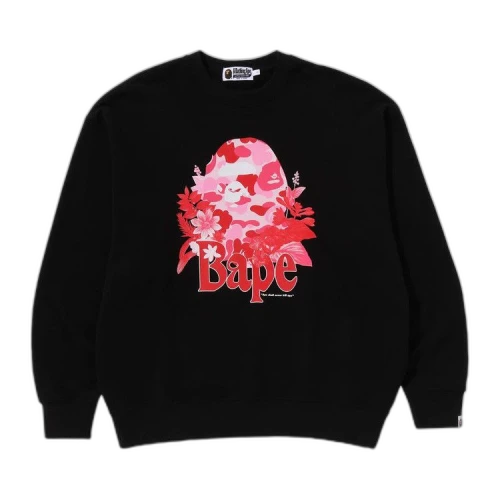 BAPE Floral Ape Head Crewneck 'Black'