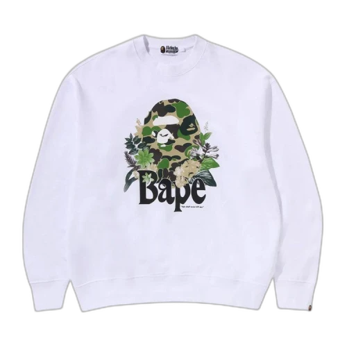 BAPE Floral Ape Head Crewneck 'White'
