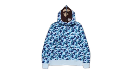 BAPE ABC Camo 2nd Ape Pullover Hoodie Blue