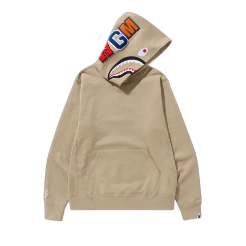 BAPE Shark Pullover Hoodie 'Beige'