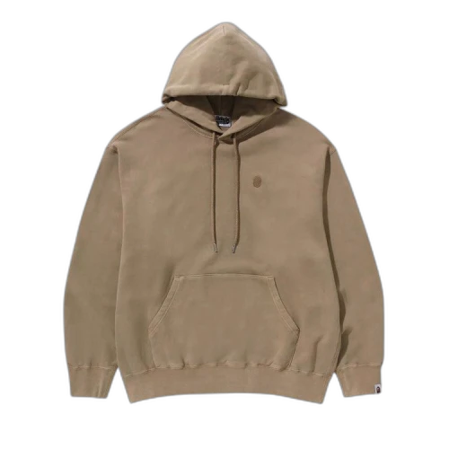 BAPE Ape Head One Point Garment Dye Pullover Hoodie 'Beige'