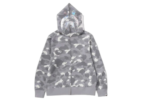 BAPE City Camo Shark Full Zip Hoodie (SS24) Gray