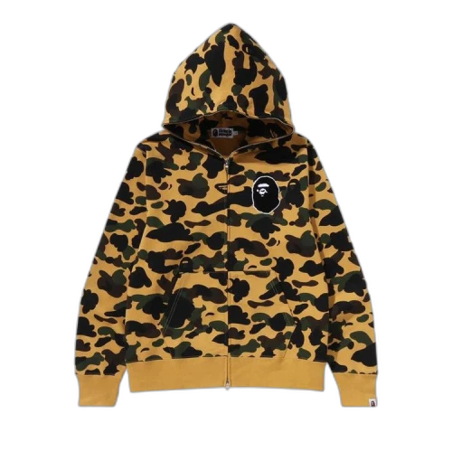 BAPE 1st Camo Full Zip Hoodie 'Yellow'