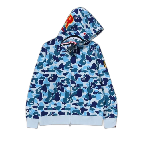 BAPE ABC Camo Shark Full Zip Hoodie 'Blue'
