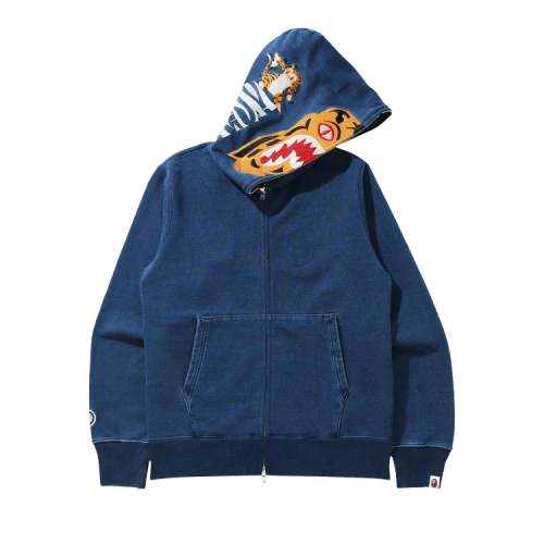 BAPE Tiger Full Zip Hoodie 'Navy'