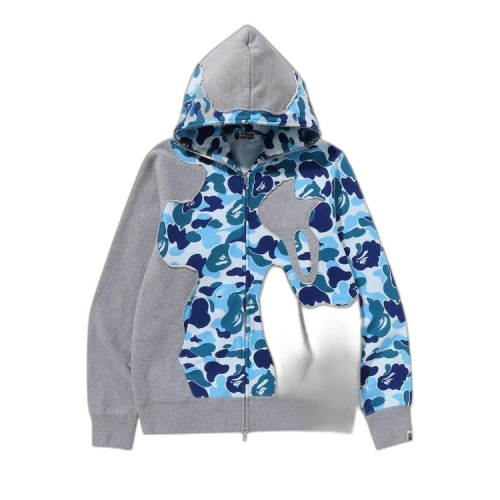 BAPE ABC Camo Patchwork Full Zip Hoodie 'Blue'