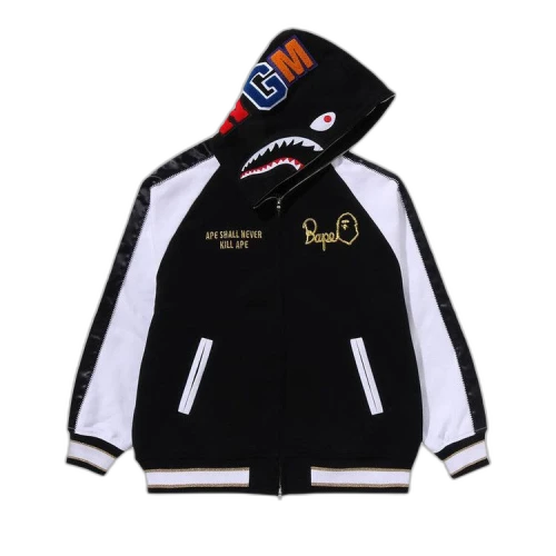 BAPE Souvenir Shark Zip Hoodie 'Black'